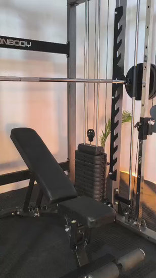 IRONBODY IB850 Pro Functional Trainer with Smith Machine for Home Gym